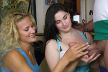 JC and Chloe handjob